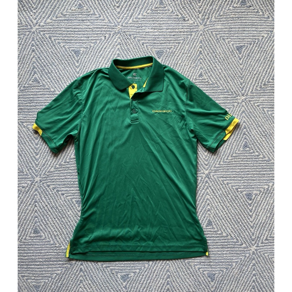 Colosseum‎ Oregon Ducks Polo Shirt - Green/Yellow - Medium